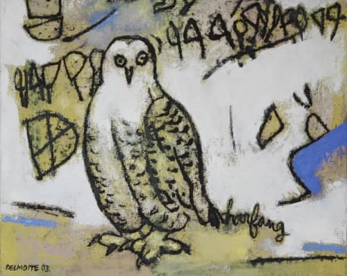 tableau qui représente un harfang des neiges